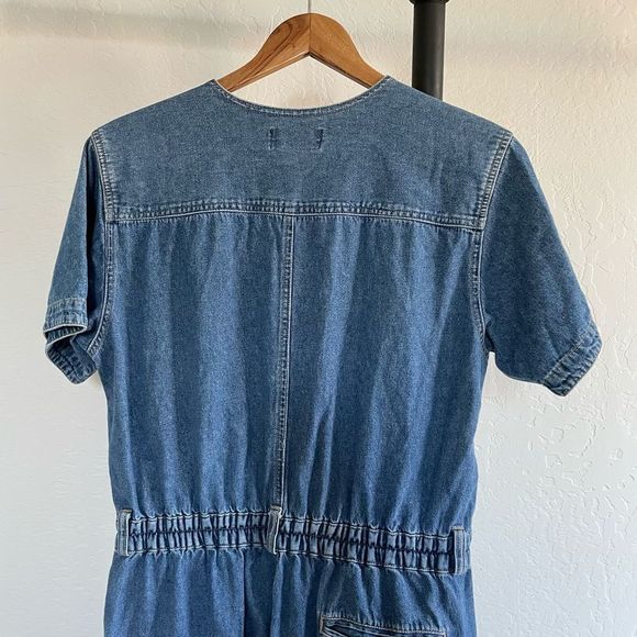 Vintage denim romper jumpsuit - Picture 2 of 6